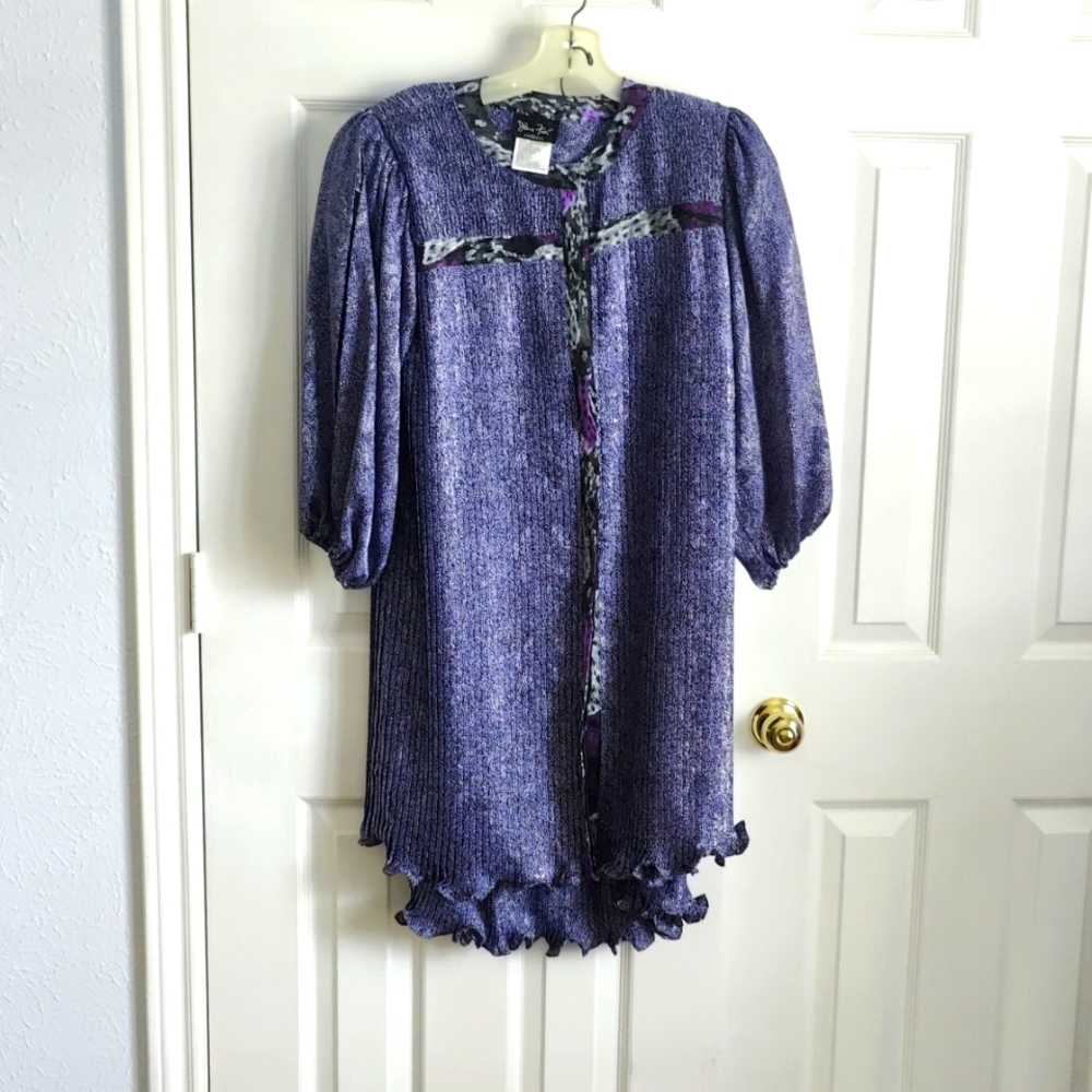 Women's Vintage 2 piece Diane Freis Georgette Purple Dress
